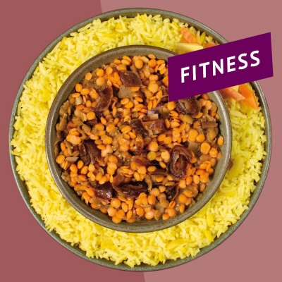 Bio Linsen-Dhal mit Basmati Reis