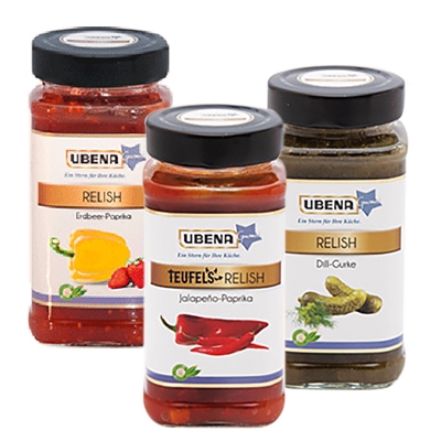 Marken-Relaunch bei Ubena – neue Relishes in der Linie Gourmet für die Gastronomie