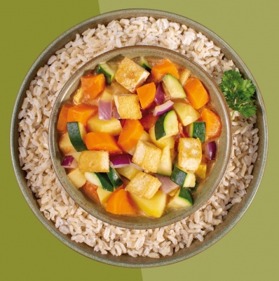 Bio Zucchino Ragout mit Vollkorn Reis